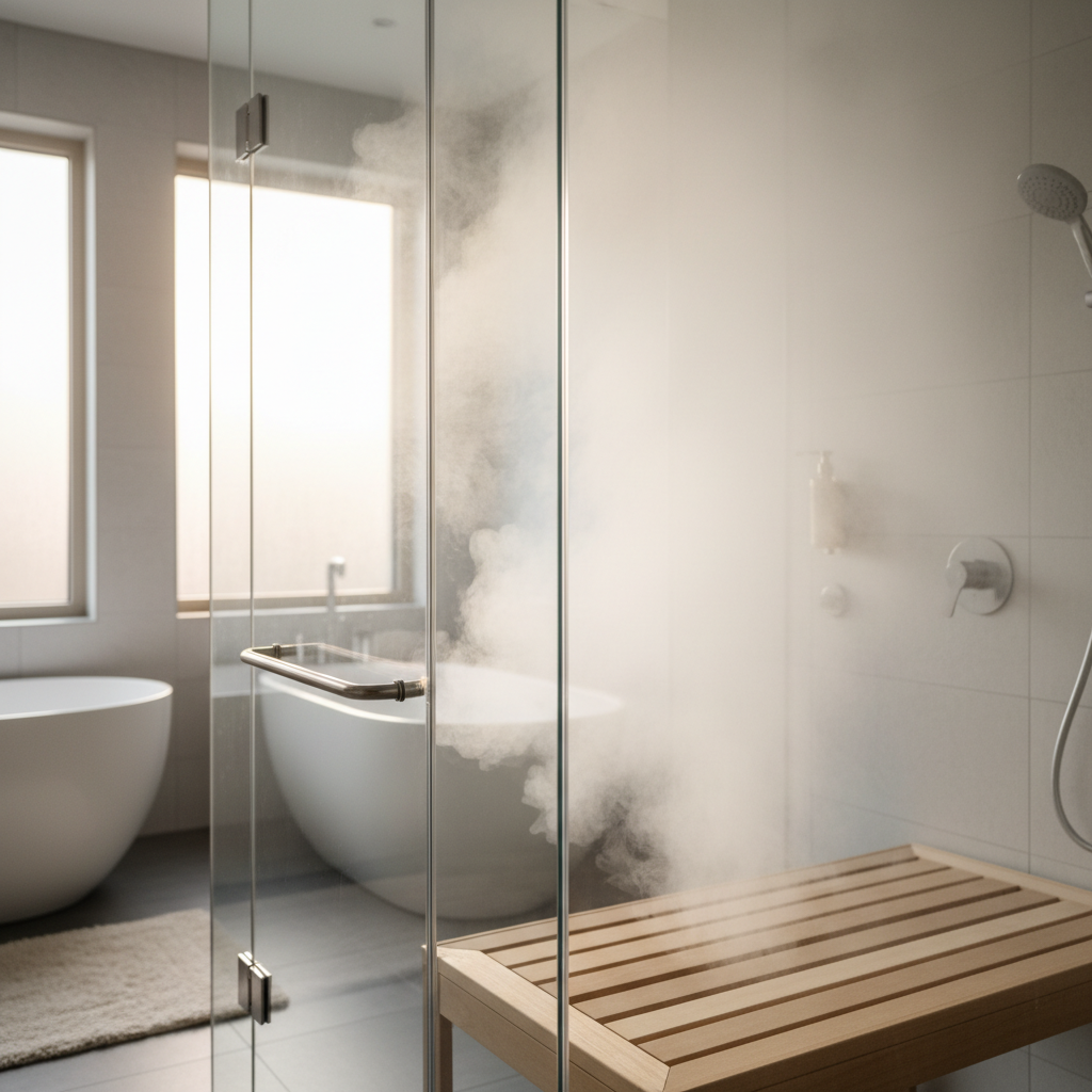 Genieten van een warme douche